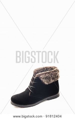 female boots isolated on white  with skin