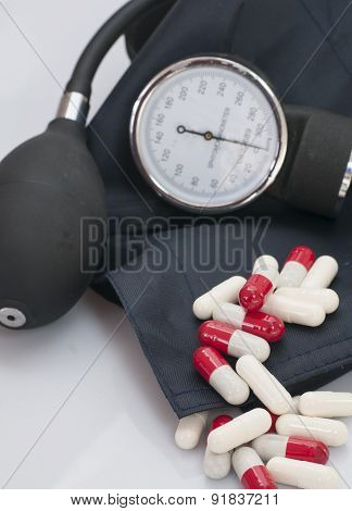 Pills  and sphygmomanometers