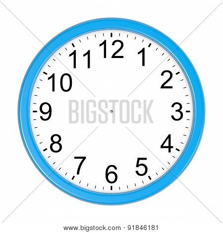 Isolated Customizable Blue Clock