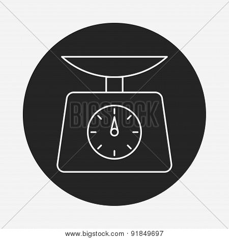 Weighing Machine Line Icon