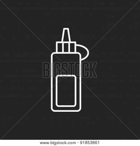 Sauce Bottle Line Icon