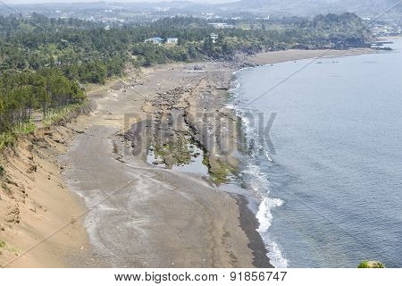 Coast Line In Jeju Island.