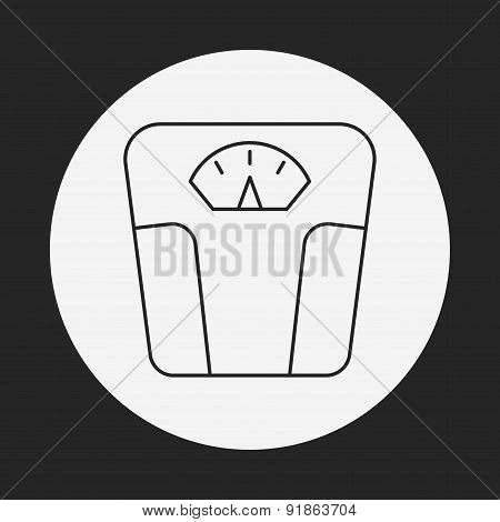 Weighing Machine Line Icon