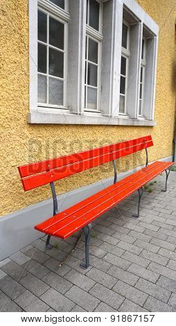 Seating Area At Train Station Vitznau