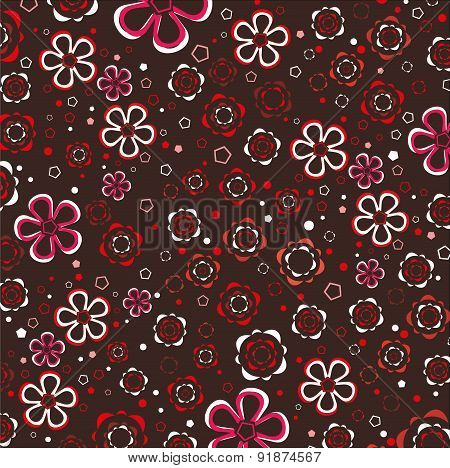 Seamless floral work. Vector.
