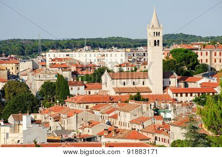 Aerial Shoot Of The Church St. Anthony Of Padua On The Street  Scalierova Ulica