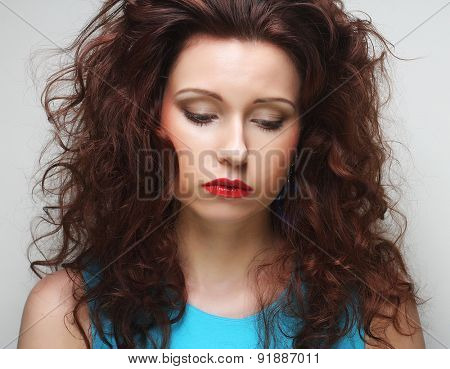 Portrait of dissatisfied young woman