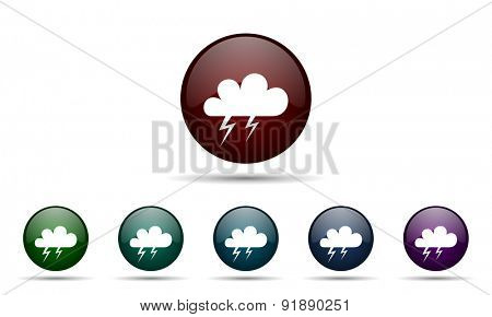 storm icon waether forecast sign