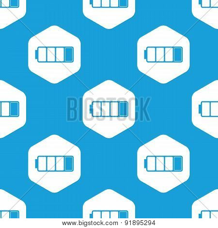 Almost discharged battery hexagon pattern