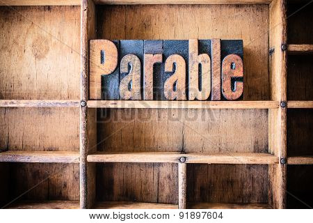 Parable Concept Wooden Letterpress Theme