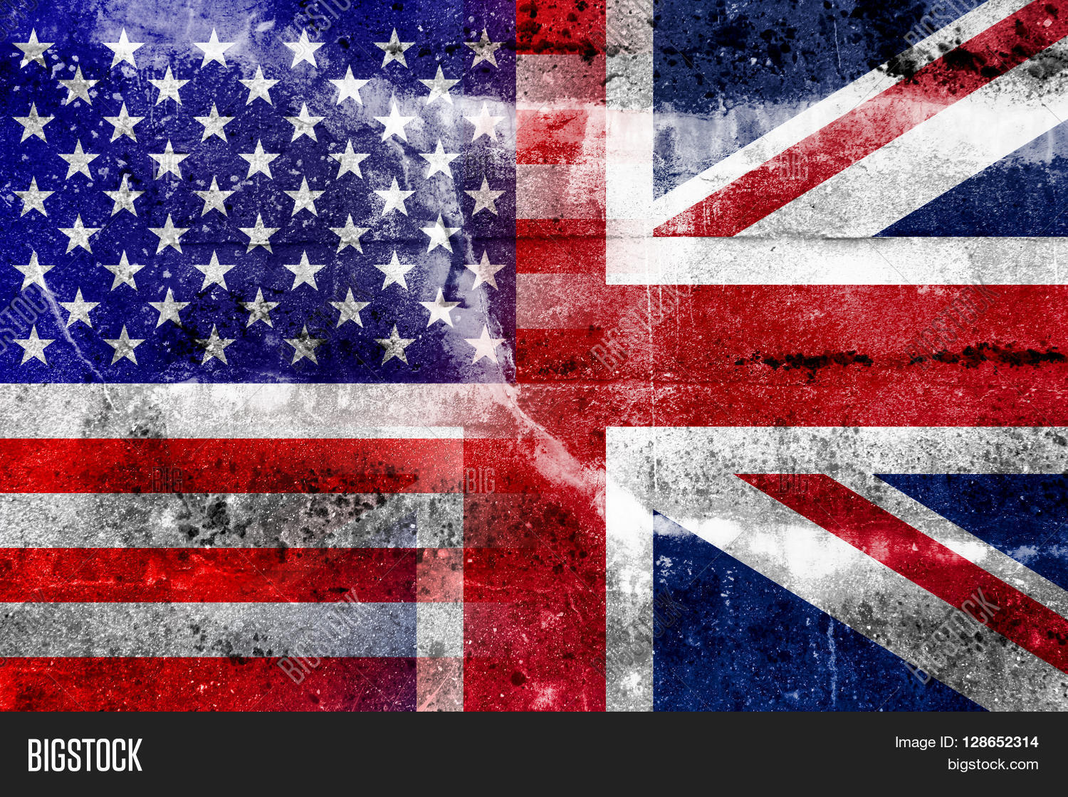 USA UK Flag Painted On Image & Photo (Free Trial) | Bigstock
