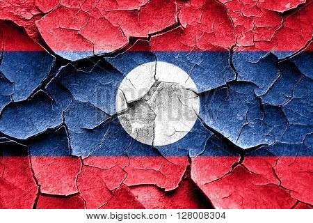 Grunge Laos flas with some cracks and vintage look