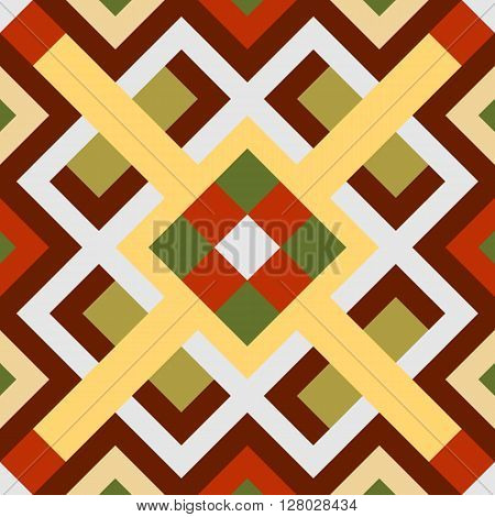 interesting seamless pattern with brown yellow orange green