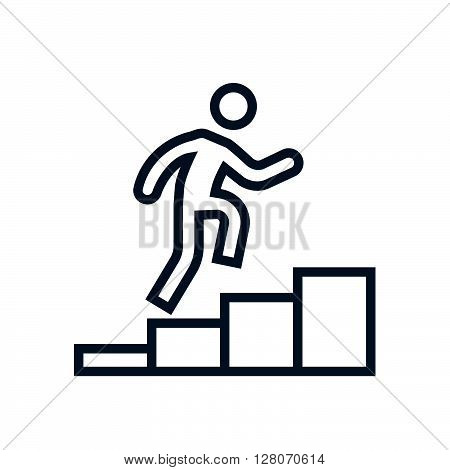 Man Climbing Up Icon