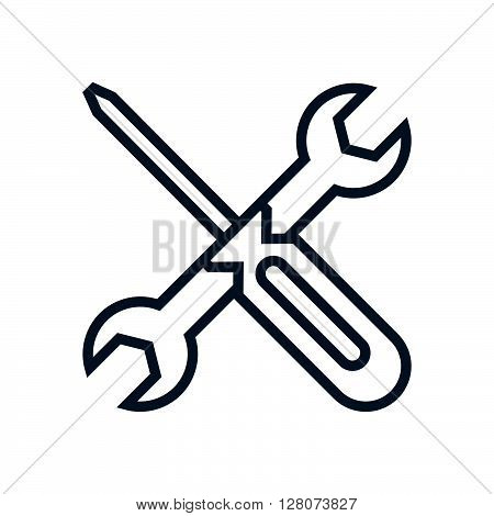 Settings, Wrench And Screwdriver Icon