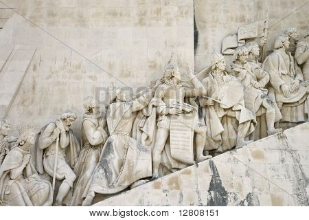 Detalje af Monument til opdagelser i Lissabon, Portugal.