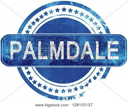 palmdale grunge blue stamp. Isolated on white.