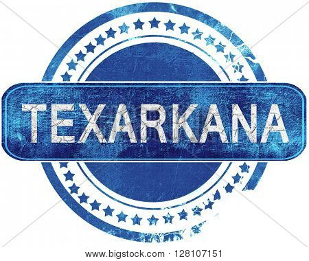 texarkana grunge blue stamp. Isolated on white.