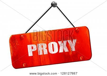proxy, 3D rendering, vintage old red sign