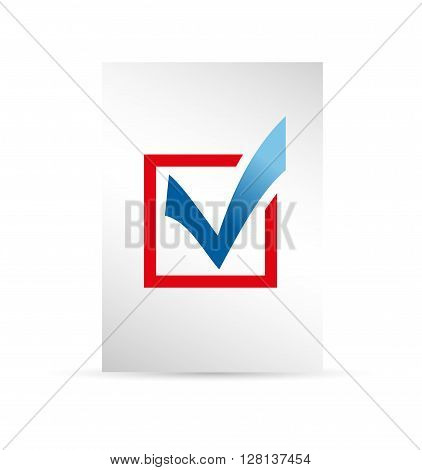 template ballot paper. Elections icons. check marks. Vector. Cast your vote.