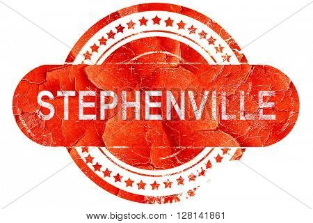 stephenville, vintage old stamp with rough lines and edges