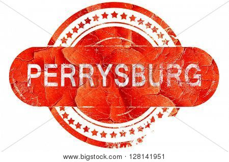 perrysburg, vintage old stamp with rough lines and edges