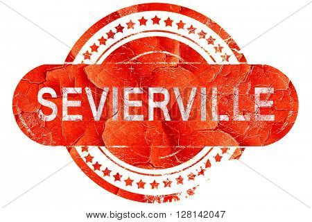 sevierville, vintage old stamp with rough lines and edges