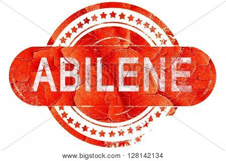 abilene, vintage old stamp with rough lines and edges