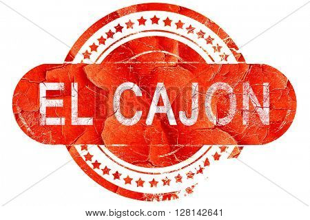 el cajon, vintage old stamp with rough lines and edges