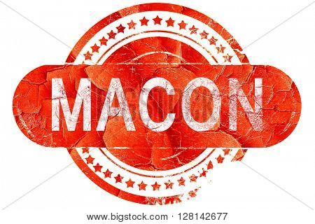 macon, vintage old stamp with rough lines and edges