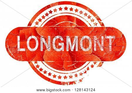 longmont, vintage old stamp with rough lines and edges