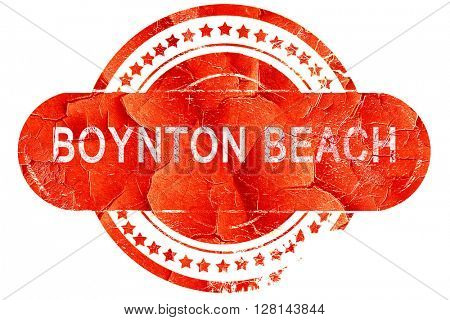 boynton beach, vintage old stamp with rough lines and edges