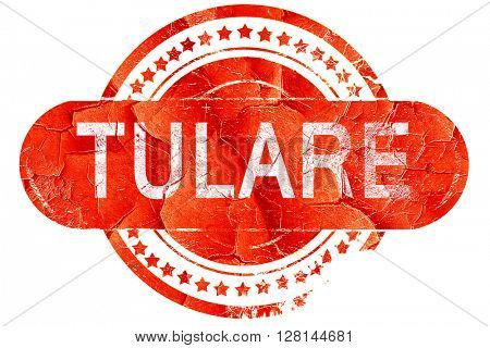 tulare, vintage old stamp with rough lines and edges