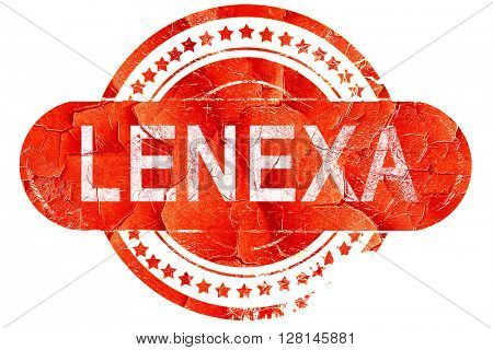 lenexa, vintage old stamp with rough lines and edges