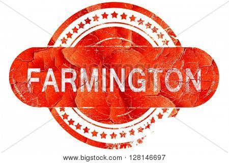farmington, vintage old stamp with rough lines and edges
