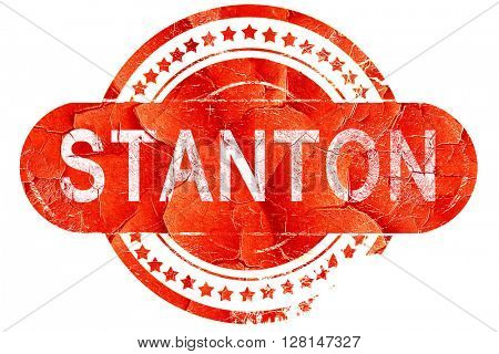 stanton, vintage old stamp with rough lines and edges