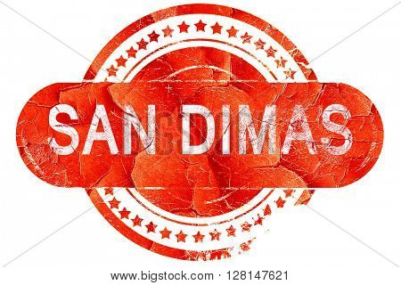 san dimas, vintage old stamp with rough lines and edges