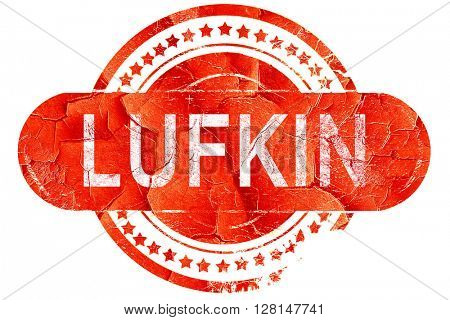 lufkin, vintage old stamp with rough lines and edges