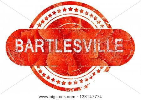 bartlesville, vintage old stamp with rough lines and edges