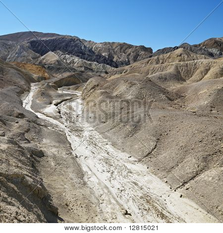 Golde landskab i Death Valley National Park.