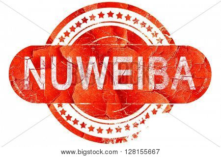 nuweiba, vintage old stamp with rough lines and edges