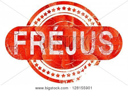 frejus, vintage old stamp with rough lines and edges