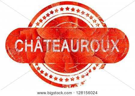 chateauroux, vintage old stamp with rough lines and edges