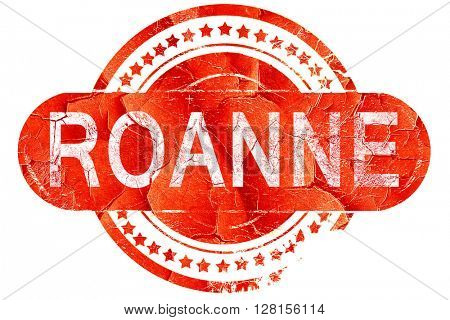 roanne, vintage old stamp with rough lines and edges