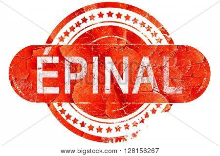Epinal, vintage old stamp with rough lines and edges