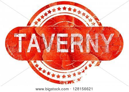 taverny, vintage old stamp with rough lines and edges