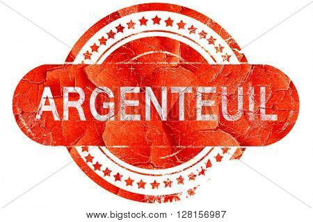 argenteuil, vintage old stamp with rough lines and edges
