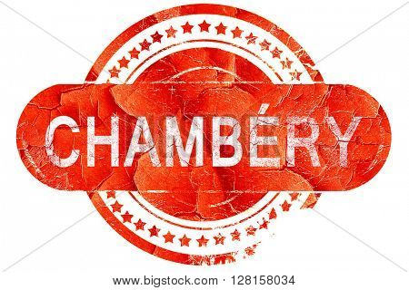 chambery, vintage old stamp with rough lines and edges