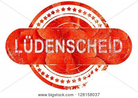 Ludenscheid, vintage old stamp with rough lines and edges