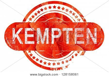 Kempten, vintage old stamp with rough lines and edges